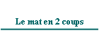 Le mat en 2 coups