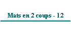 Mats en 2 coups - 12